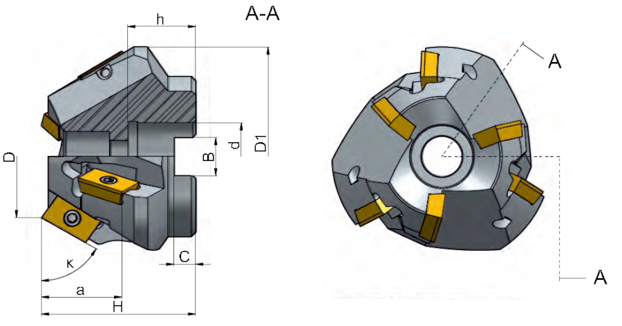 R650.21-040AP1655 nástrčná fréza pro srážení hran